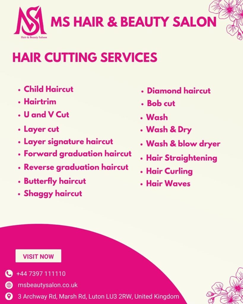 Hair Cutting Services At MS Beauty Salon Luton