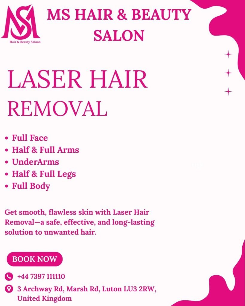 Laser hair removal result Luton — client photo MS Beauty Salon Leagrave LU3 2RW