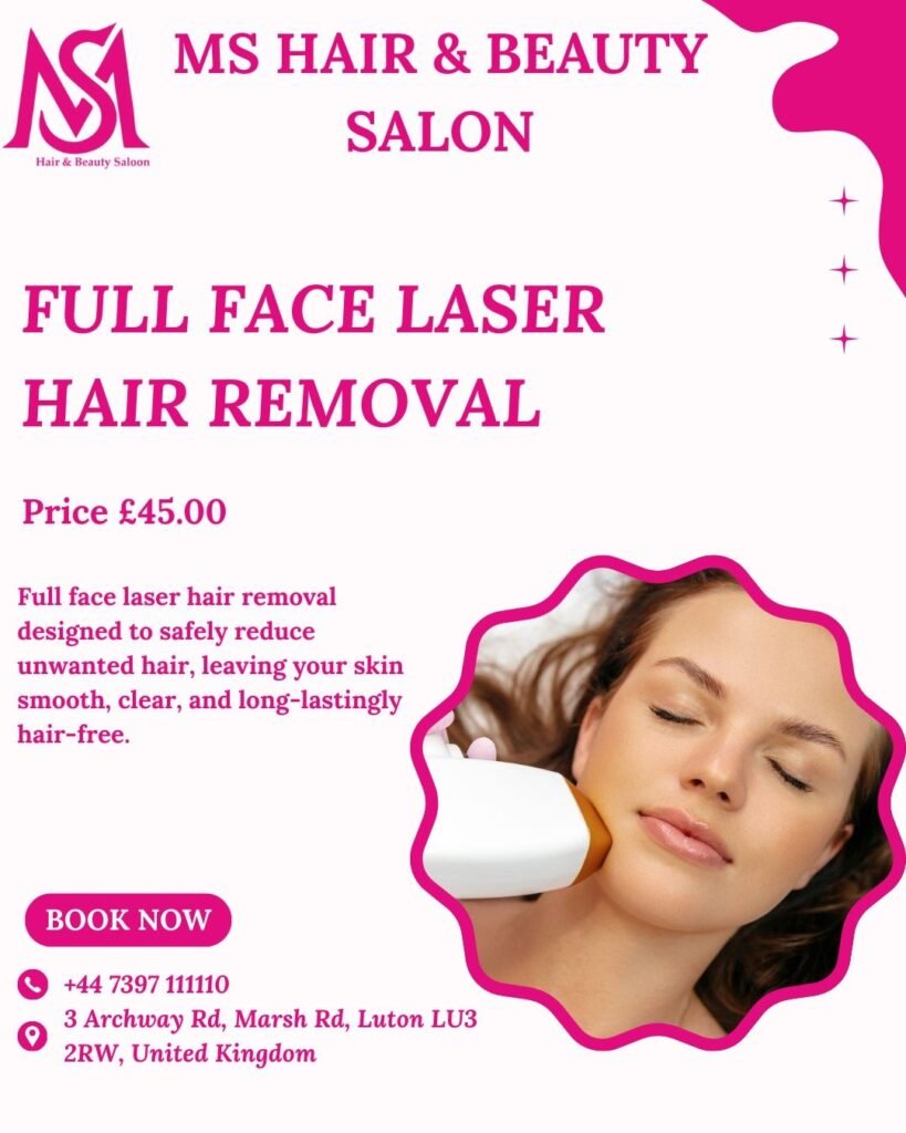 Laser hair removal before after Luton — ladies salon MS Beauty Salon result