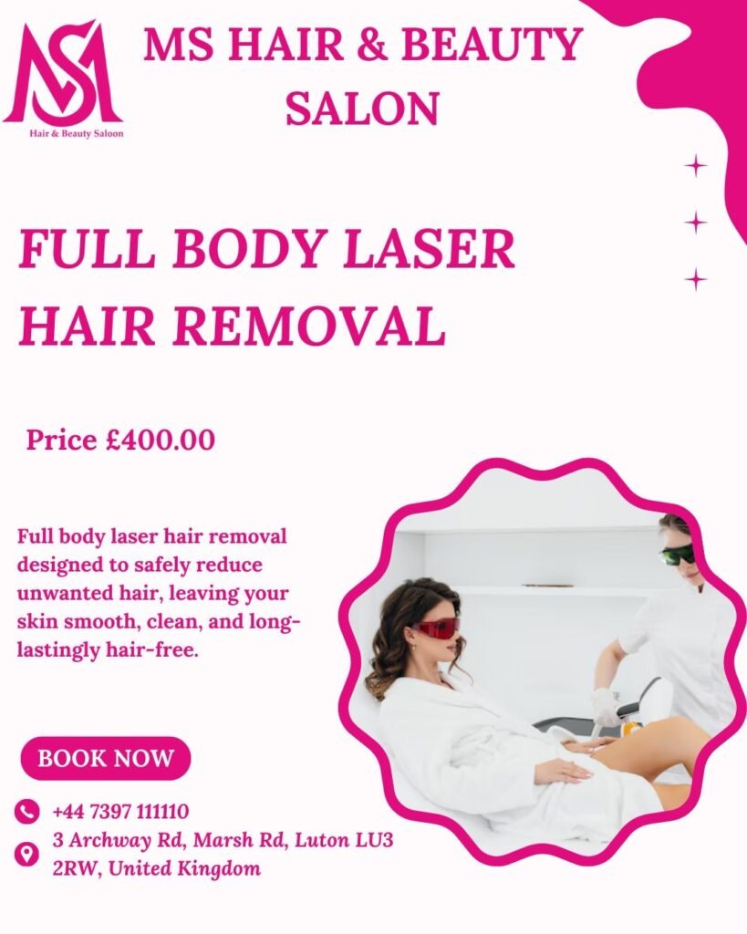 Laser hair removal client result Luton — MS Beauty Salon 3 Archway Rd Leagrave