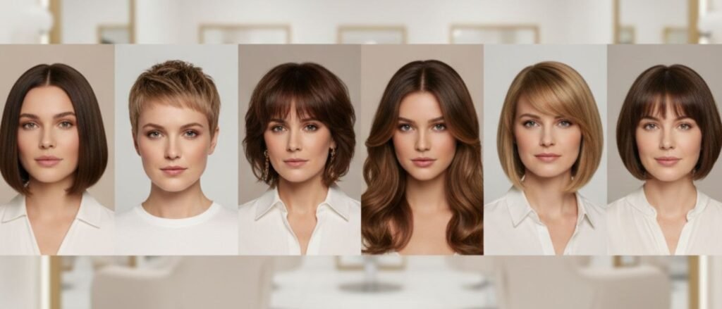 Haircut & style with face shape