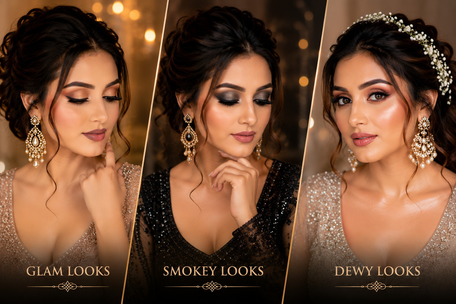 Glam, Smokey Dewy Looks