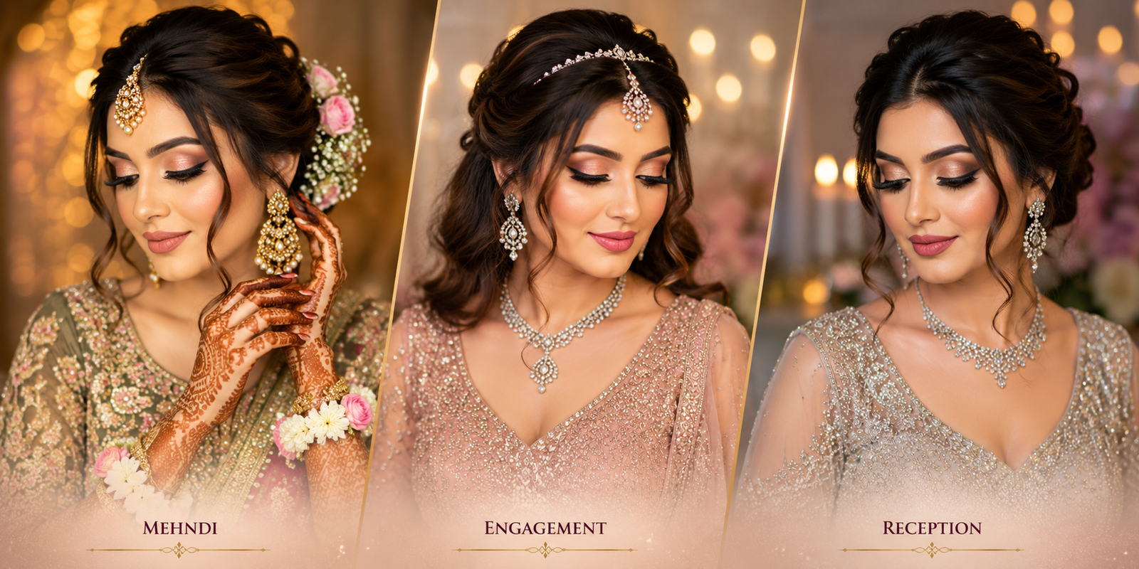 Mehndi, Engagement & Reception Makeup